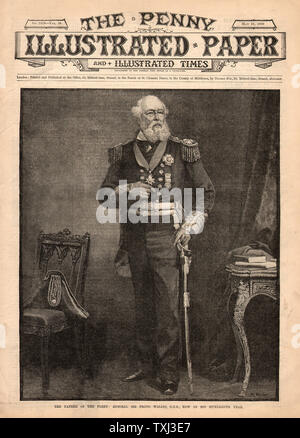 1890 Penny illustrierte Papier Vorderseite Admiral Sir Provo Wallis Stockfoto