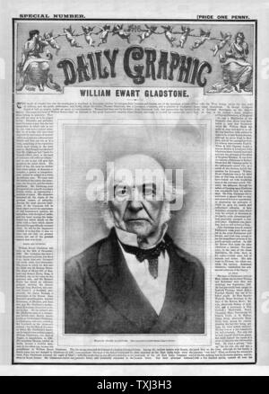 1898 tägliche graphische Ergänzung Tod von Herrn William Gladstone Stockfoto