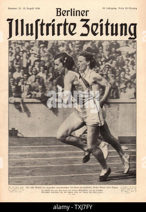 1936 Berliner Illustrirte Zeitung Berlin Olympics Stockfoto