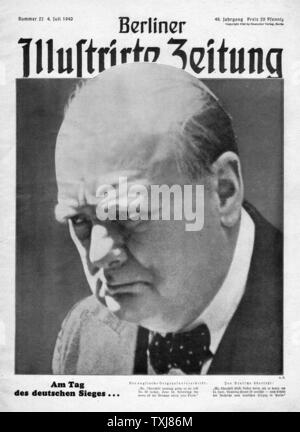 1940 Berliner Illustrierte Zeitung Winston Churchill Stockfoto