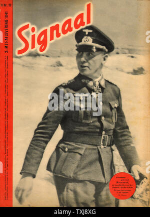 1941 Signal (Deutsche militärische Magazin) Niederländische Ausgabe Feldmarschall Erwin Rommel Stockfoto