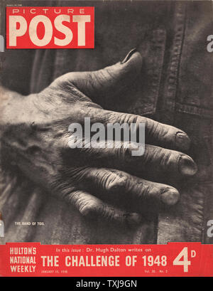 1948 Bild Post Magazine Startseite fleißige Hände Stockfoto