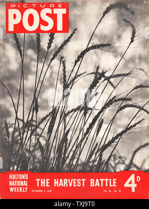 1948 Bild Post Magazine Front page Weizen und der Ernte Stockfoto