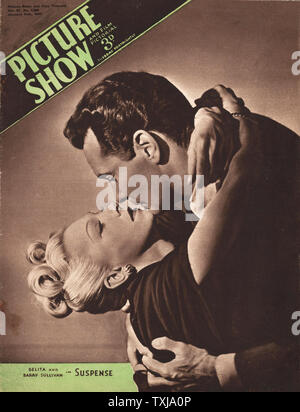 1947 Picture Show Magazin Startseite Belita und Barry Sullivan in Atem Stockfoto