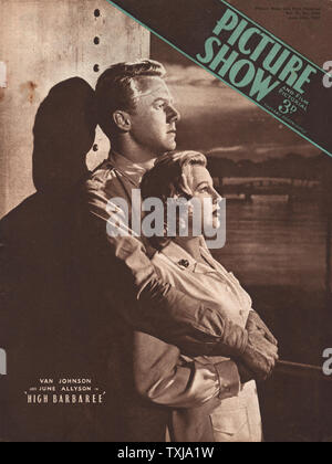 1947 Picture Show Magazin Startseite Van Johnson und Juni Allyson in High Barbaree Stockfoto