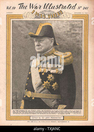 Der Krieg Illustrierte Winston Churchill Lord Warden der Cinque Ports Stockfoto