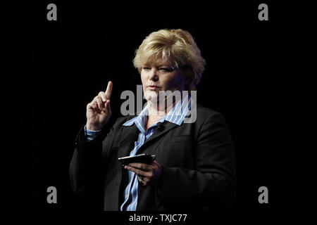 Sue Spradley, Präsident von Nordamerika von Nokia Siemens Networks, spricht an der Supercomm 2009 Telekommunikation Konferenz am McCormick Place in Chicago am 22. Oktober 2009. UPI/Brian Kersey Stockfoto