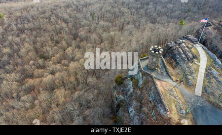 Schloss Craig, Denkmalschutz, Hubbard Park, Meriden, CT, USA Stockfoto