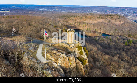 Schloss Craig, Denkmalschutz, Hubbard Park, Meriden, CT, USA Stockfoto