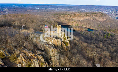 Schloss Craig, Denkmalschutz, Hubbard Park, Meriden, CT, USA Stockfoto