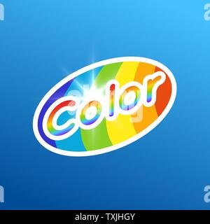 Waschen von Kleidung Aufkleber, bunte Kleidungsstück Symbol für Label, Farbe, Symbol, Vector Illustration isoliert. Stock Vektor