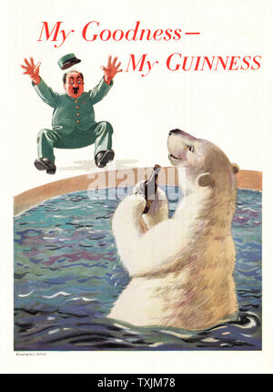 1946 UK Magazin Guinness Advert Stockfoto