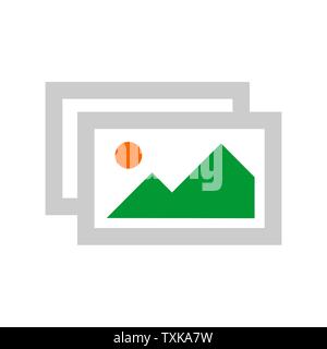 Symbol Bild, Bild Symbol Vektor, in trendigen Flat Style auf weißem Hintergrund. Stock Vektor