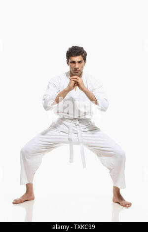 Mann im Judo Haltung Stockfoto