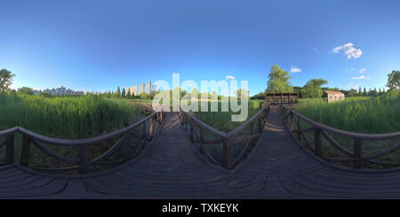 360 Grad Panorama Ansicht von Ansan South Korea - 7. Juni 2019. Panorama 360 Grad Blick in den Park. Wald und Park 360 Bild, VR-AR Inhalt.