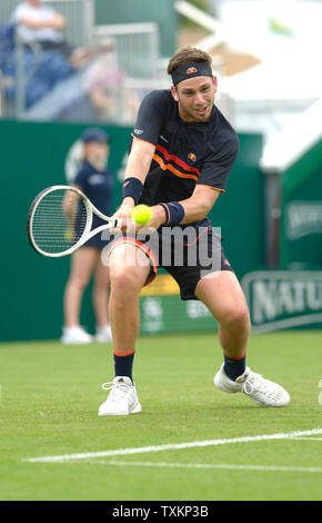 Cameron Norrie (GBR) in Eastbourne, UK. 25. Juni 2019. Natur Tal International Tennis in Devonshire Park. Stockfoto