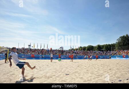 Minsk. Belarus. 25. Juni 2019. Ein schöner Tag für die Beach Soccer (Fußball) an der 2. europäischen Spiele. Credit: Sport in Bildern/Alamy leben Nachrichten Stockfoto