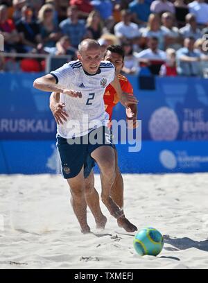 Minsk. Belarus. 25. Juni 2019. Viktor Kryshanov (RUS) im Beach Soccer (Fußball) an der 2. europäischen Spiele. Credit: Sport in Bildern/Alamy leben Nachrichten Stockfoto