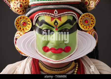 Kathakali Tänzer durchführen Stockfoto