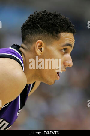 Sacramento Kings guard Kevin Martin zählte 16 Punkte in der Könige 100-82 Gewinn über der Denver Nuggets im Pepsi Center in Denver, 15. April 2006. (UPI Foto/Gary C. Caskey) Stockfoto