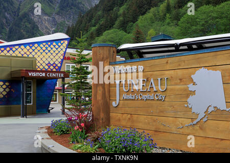 Besucherzentrum, Juneau, Alaska, USA Stockfoto