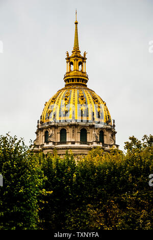 Les Invalide Dome in Paris Stockfoto