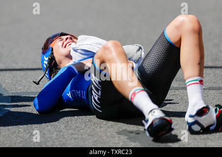 25. Juni 2019 in Minsk, Belarus European Games 2019 Radfahren - Straße: Stockfoto