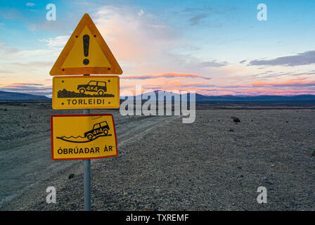 Isländische Wüste, Island. Stockfoto