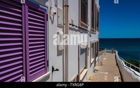 Fischerdorf Burgau, Algarve, Portugal Stockfoto