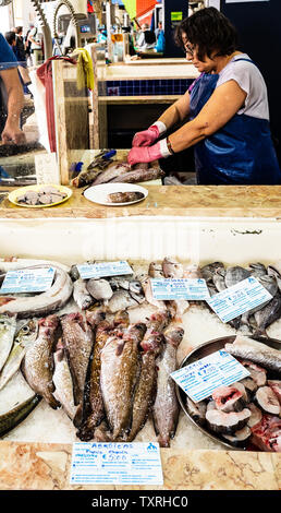 Fischhändler, Lagos, Algarve, Portugal Stockfoto