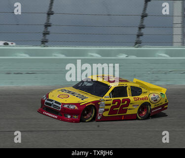 NASCAR Nationwide Series Meisterschaft Racer, Ryan Blaney, Praktiken auf dem Homestead-Miami Speedway in Homestead, Florida am 16. November 2012. . UPI/Joe Marino-Bill Cantrell Stockfoto