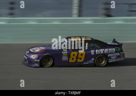 NASCAR Nationwide Series Meisterschaft Racer, Morgan Shepherd, Praktiken, die auf dem Homestead-Miami Speedway in Homestead, Florida am 16. November 2012. . UPI/Joe Marino-Bill Cantrell Stockfoto