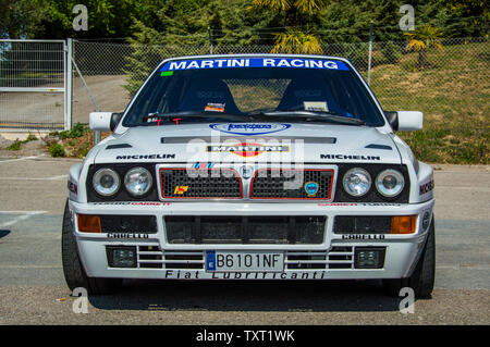 Lancia Delta HF Integrale 16v Evoluzione II in Circuit de Barcelona, Katalonien, Spanien Stockfoto