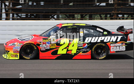 4 Ziegelei 400 Sieger Jeff Gordon qualifiziert in der 22. Position für die 16. jährlichen Allstate Ziegelei 400 am 25. Juli 2009 auf dem Indianapolis Motor Speedway in Indianapolis, Indiana. (UPI Foto/Rechnung Coons) Stockfoto