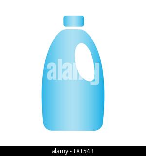 Flasche Wäscheservice Gerätesymbol. Kunststoff Flasche Reinigungsmittel. Vektor Mockup für Web Design auf weißem Hintergrund Stock Vektor