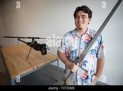 Palmer Luckey, Gründer von anduril Industrien mit ihren Lattice Ghost Drone. Anduril ist nach dem Schwert in der Trilogie Der Herr der Ringe genannt Stockfoto