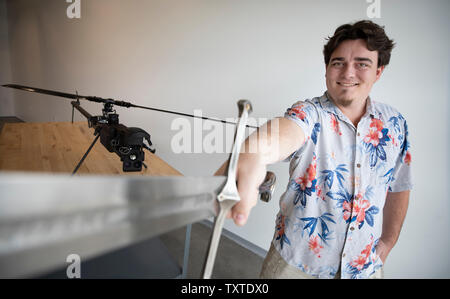 Palmer Luckey, Gründer von anduril Industrien mit ihren Lattice Ghost Drone. Anduril ist nach dem Schwert in der Trilogie Der Herr der Ringe genannt Stockfoto