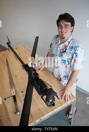 Palmer Luckey, Gründer von anduril Industrien mit ihren Lattice Ghost Drone. Anduril ist nach dem Schwert in der Trilogie Der Herr der Ringe genannt Stockfoto