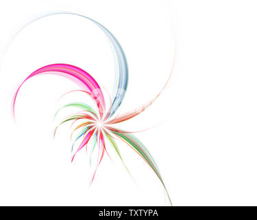 Magic spiral Blumen. Abstrakte Fraktal. Fraktale Kunst Hintergrund für kreatives Design und Dekoration. Computer-generierte Abbildung Stockfoto