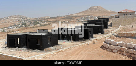 Ein Blick auf die neuen israelischen Wohnungsbau in der jüdischen Siedlung Tekoa in der Nähe Herodion in der West Bank, 26. September 2010. Der palästinensische Präsident Mahmud Abbas sagte, direkte Gespräche mit den Israelis wird angehalten, wenn der israelische Ministerpräsident Benjamin Netanjahu ist nicht der 10-Monats-West Bank Siedlungsbau einzufrieren, das heute um Mitternacht verlaengern. UPI/Debbie Hill Stockfoto