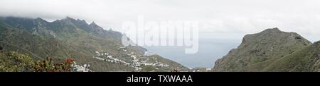 Exotische Landschaft im Anagagebirge auf Teneriffa Stockfoto