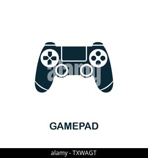 Gamepad Vektor Symbol Symbol. Kreative Zeichen aus Gamification Icons Kollektion. Gefülltes flaches Gamepad-Symbol für Computer und Handy Stock Vektor