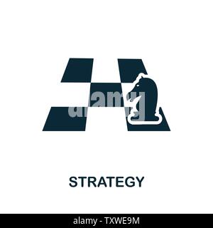 Symbol für Strategie-Vektor. Kreative Zeichen aus Gamification Icons Kollektion. Gefülltes flaches Strategy-Symbol für Computer und mobile Geräte Stock Vektor