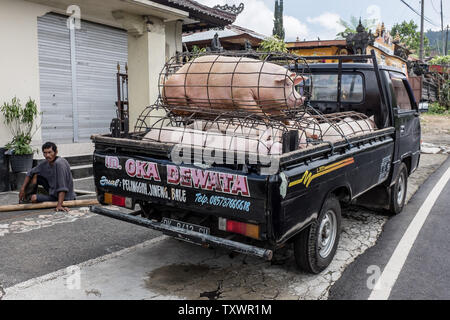 Indonesien. 25 Mai, 2018. Schweine werden auf der Insel Bali transportiert. Credit: Victor Kruchinin/SOPA Images/ZUMA Draht/Alamy leben Nachrichten Stockfoto