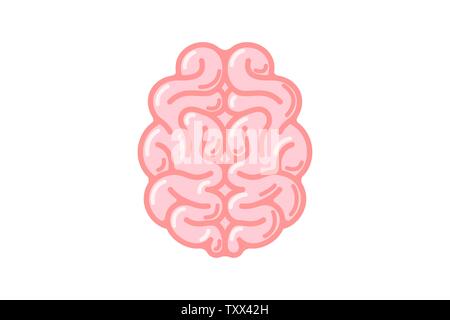 Gehirn Intelligenz Verstand unterzeichnen. Zentralen Nervensystems Orgel Symbol. Vector eps Abbildung Stock Vektor