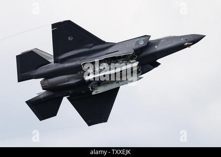 Die Lockheed Martin F-35 Lightning II Kampfflugzeug der fünften Generation der Royal Netherlands Air Force an der Luchtmachtdagen 2019. Stockfoto