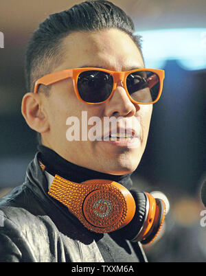 Die Black Eyed Peas' Tabu beachtet wird. Ich.bin TRANS4M Boyle Heights Benefizkonzert im Hollywood Palladium in Los Angeles am 9. Februar 2012. Der Ich bin Engel Stiftung Veranstaltung ist fundraising Studenten in der Boyle Höhen Nachbarschaft mit pädagogischen Ressourcen und Möglichkeiten, durch Stipendienprogramme zur Verfügung zu stellen. UPI/Christine Kauen Stockfoto