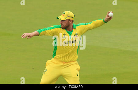 London, Großbritannien. 25. Juni 2019. Aaron Finch von Australien während des England v Australia, ICC Cricket World Cup Match, an den Lords in London, England. Credit: Cal Sport Media/Alamy leben Nachrichten Stockfoto