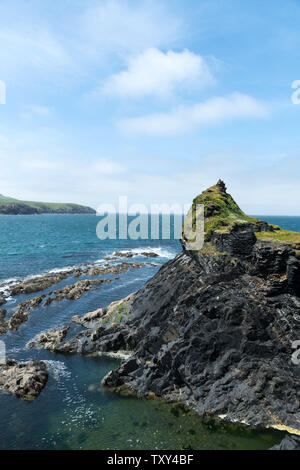 Abereiddy Bucht, Strand und Küste, Haverfordwest, Wales Stockfoto