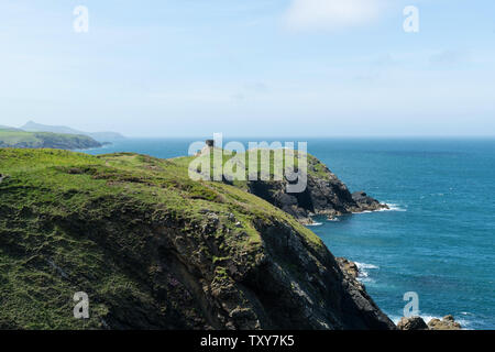 Abereiddy Bucht, Strand und Küste, Haverfordwest, Wales Stockfoto